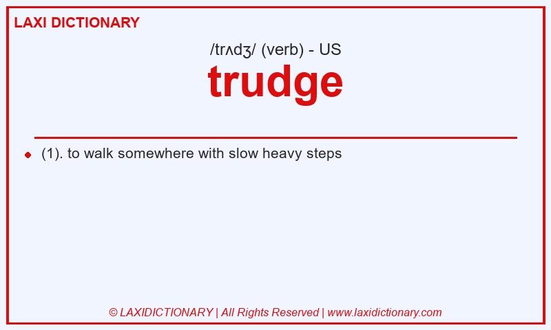 Definition trudge in American English