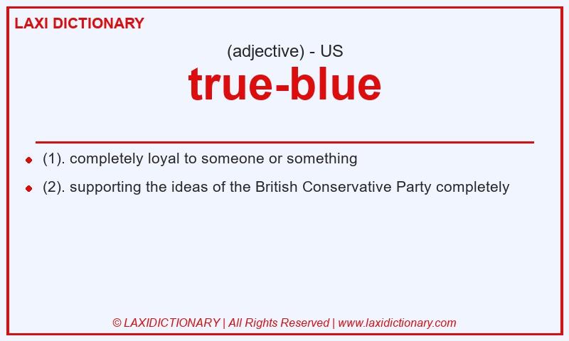 Definition true-blue in American English