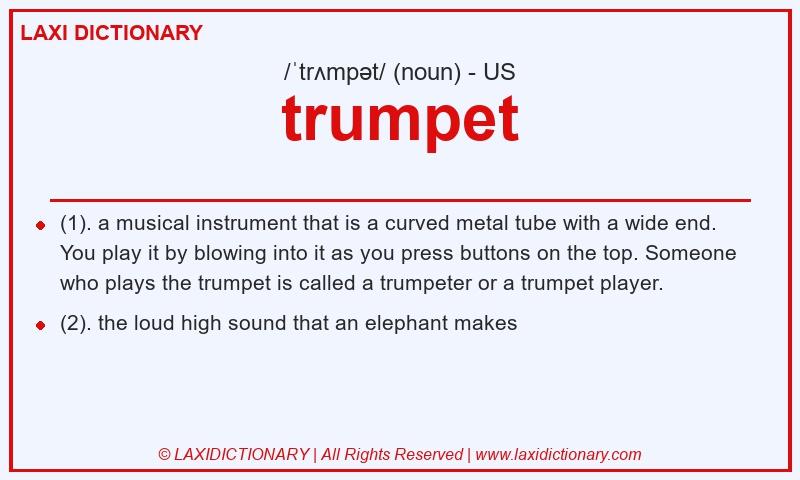 Definition trumpet in American English