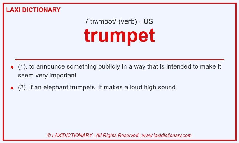 Definition trumpet in American English