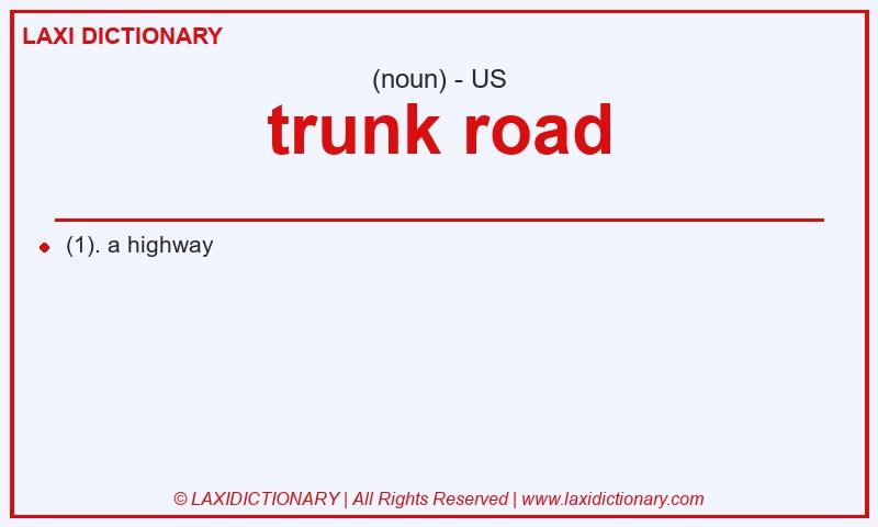Definition trunk road in American English