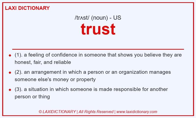 Definition trust in American English