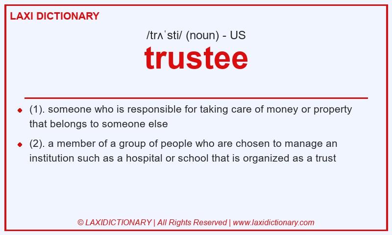 Definition trustee in American English