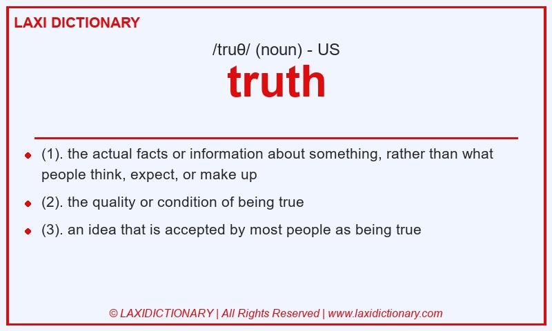 Definition truth in American English
