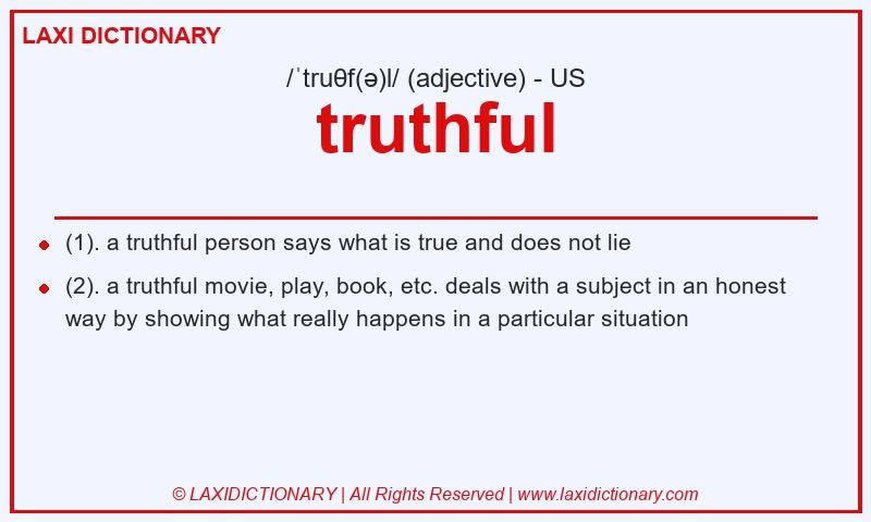 Definition truthful in American English