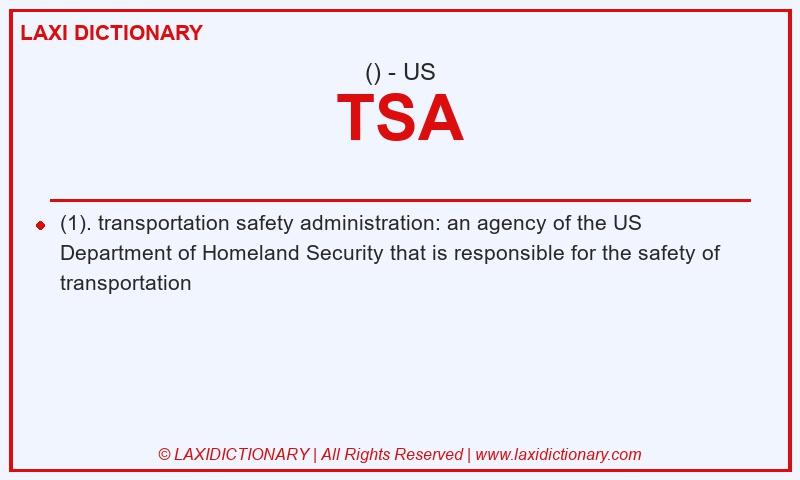 Definition TSA in American English