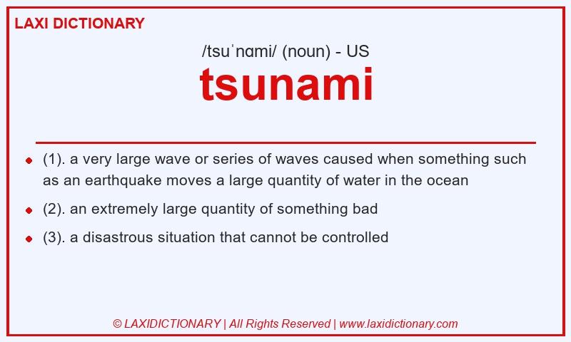 Definition tsunami in American English