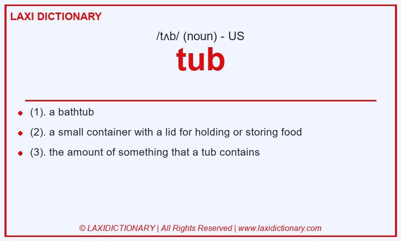 Definition tub in American English