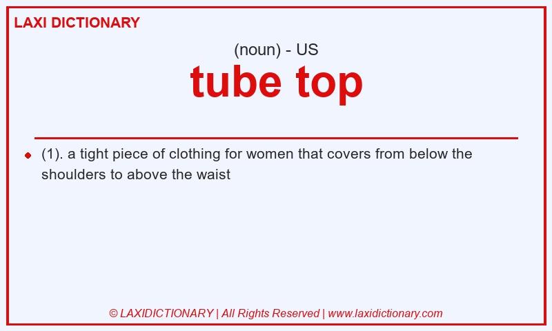 Definition tube top in American English