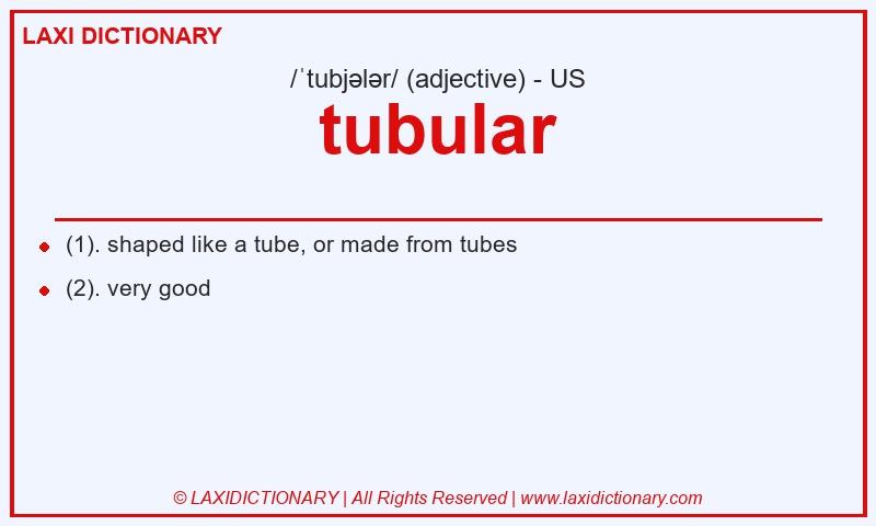 Definition tubular in American English