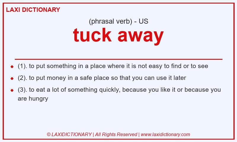 Definition tuck away in American English