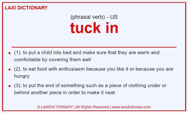 Definition tuck in in American English