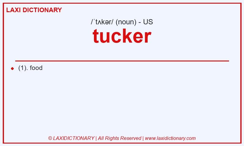 Definition tucker in American English