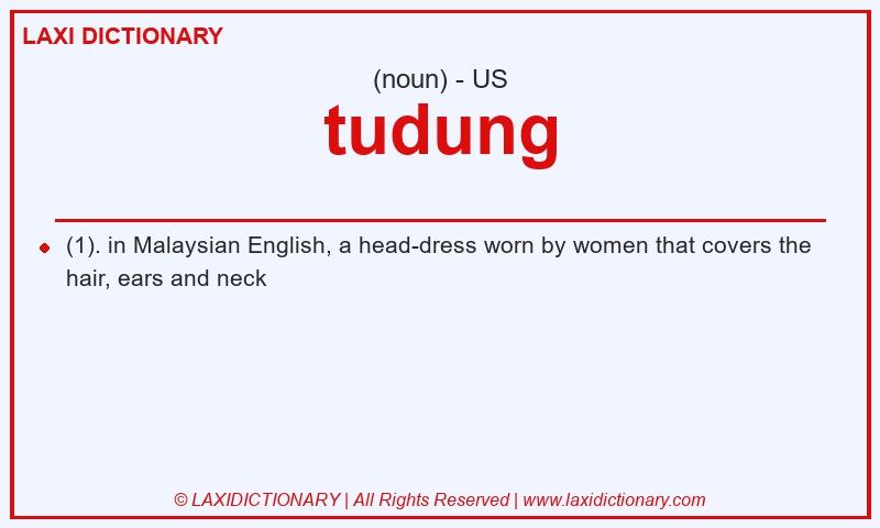 Definition tudung in American English