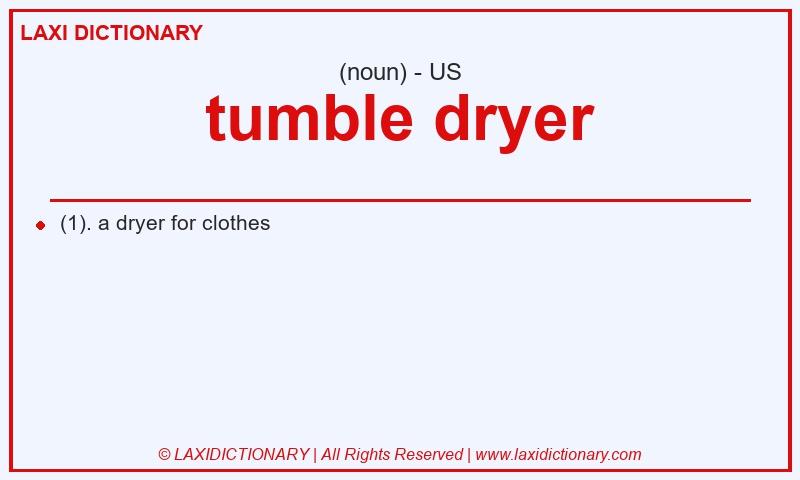 Definition tumble dryer in American English