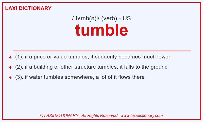 Definition tumble in American English