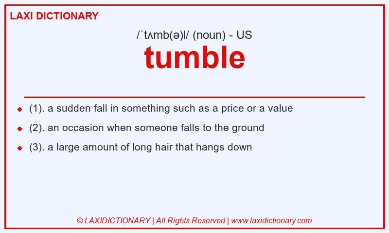 Definition tumble in American English