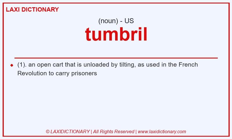 Definition tumbril in American English