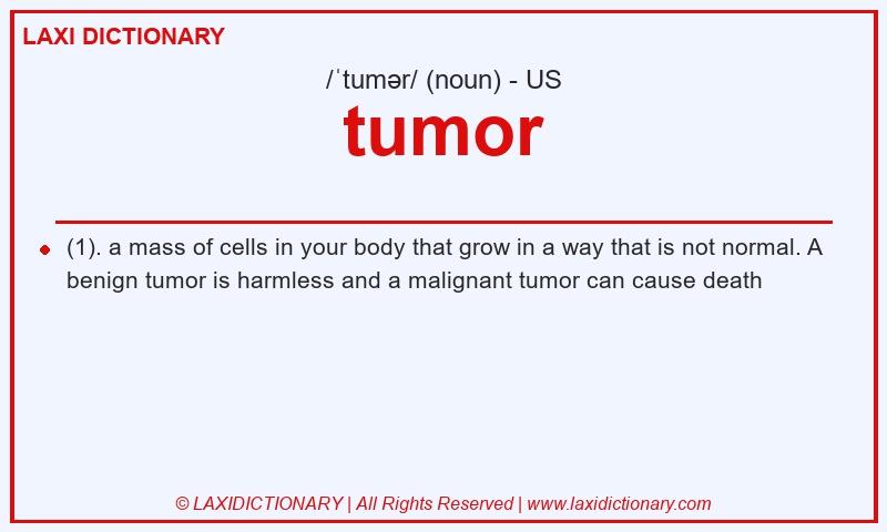 Definition tumor in American English