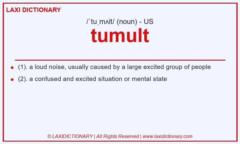 Definition tumult in American English