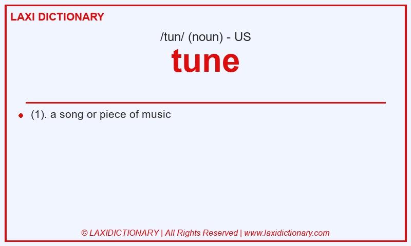 Definition tune in American English