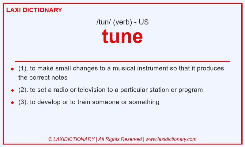 Definition tune in American English