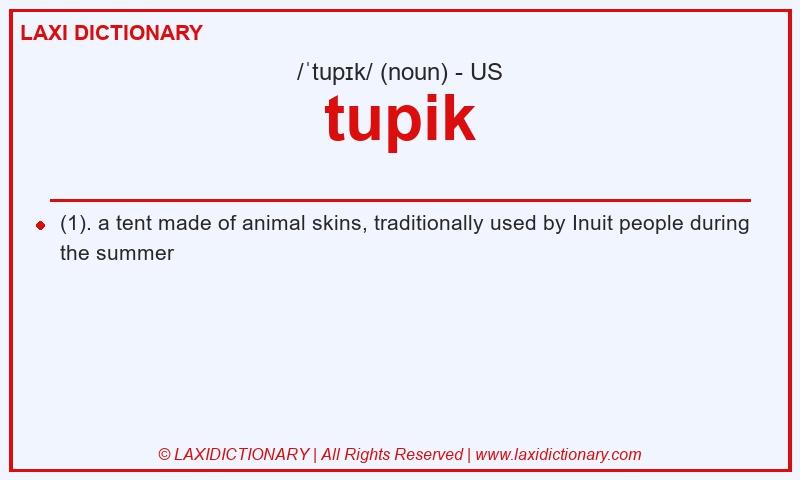 Definition tupik in American English