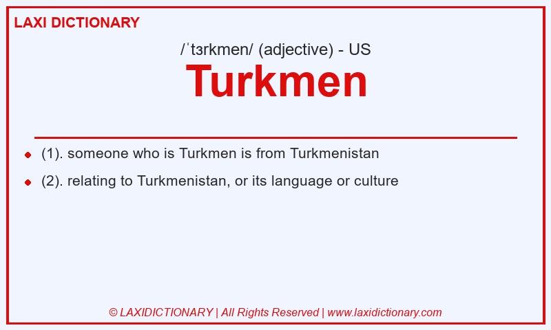 Definition Turkmen in American English