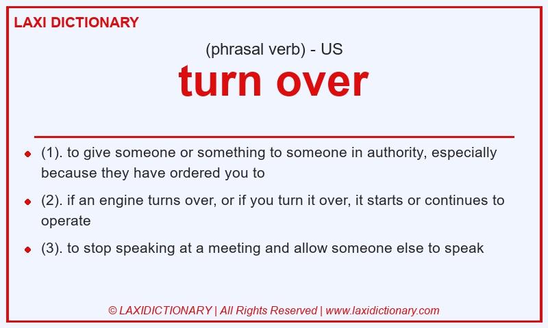 Definition turn over in American English