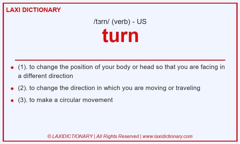 Definition turn in American English