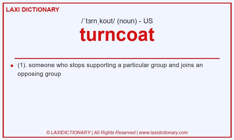 Definition turncoat in American English