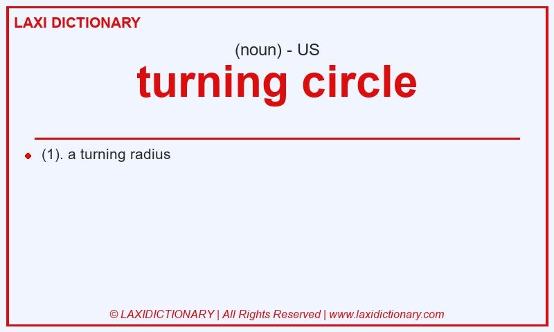 Definition turning circle in American English