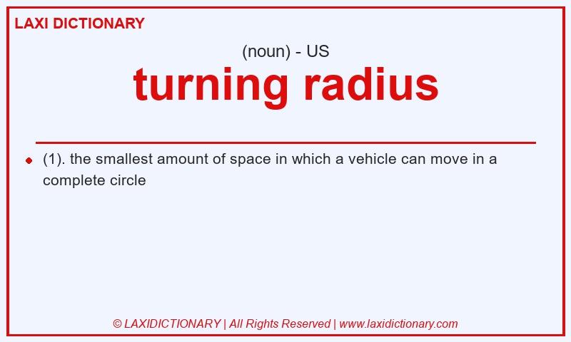 Definition turning radius in American English