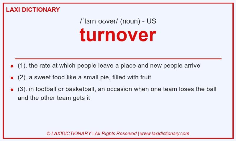 Definition turnover in American English