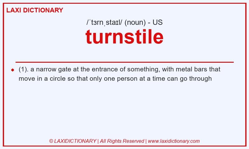 Definition turnstile in American English