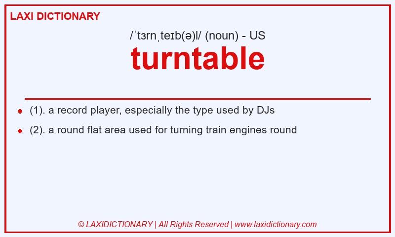 Definition turntable in American English