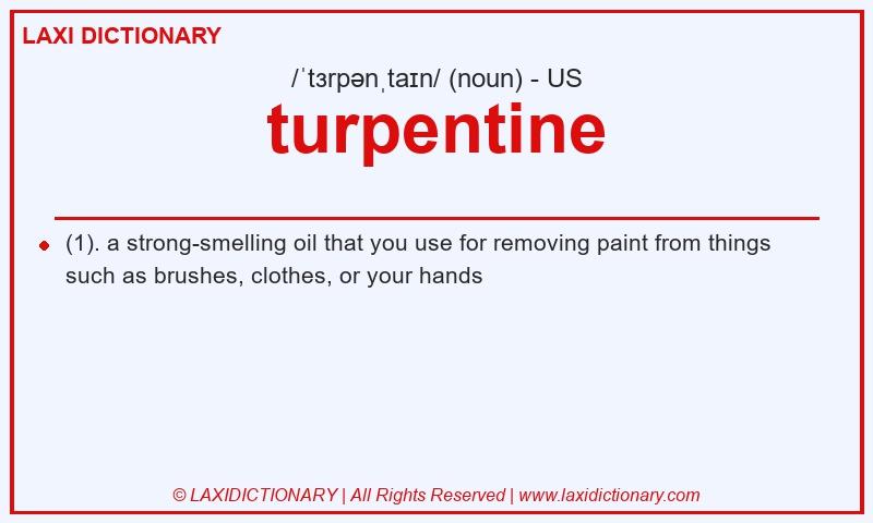 Definition turpentine in American English