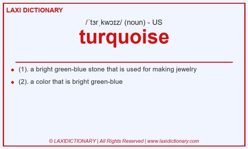 Definition turquoise in American English