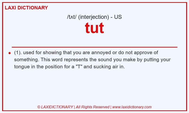 Definition tut in American English