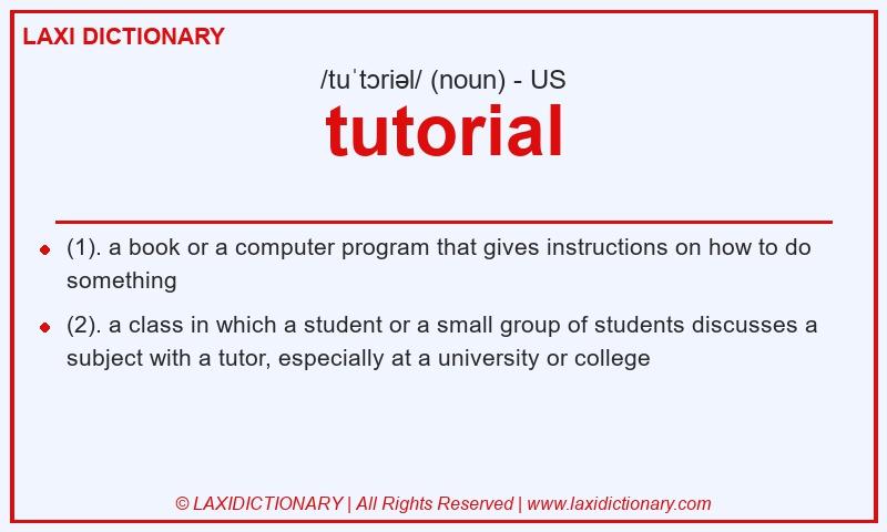 Definition tutorial in American English