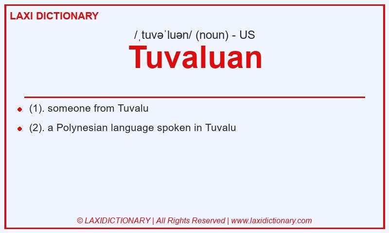Definition Tuvaluan in American English