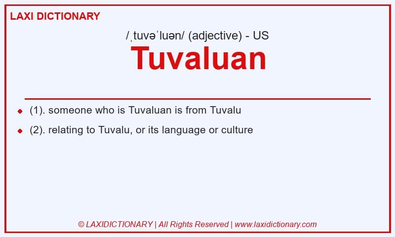 Definition Tuvaluan in American English
