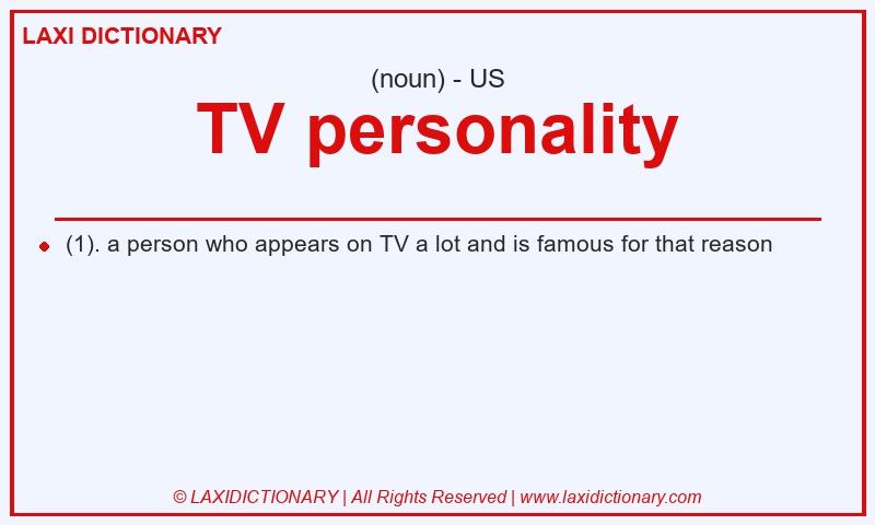 Definition TV personality in American English