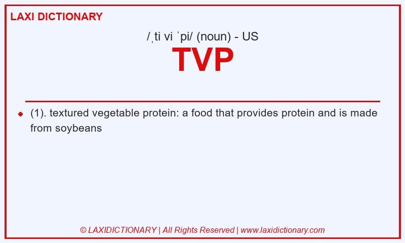 Definition TVP in American English