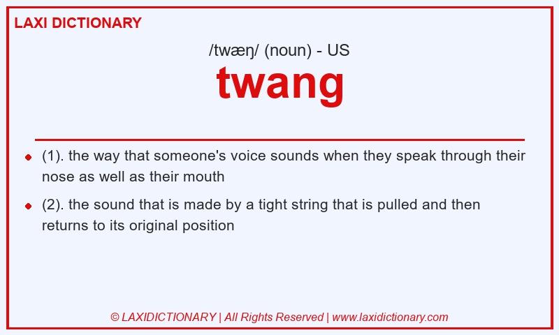 Definition twang in American English