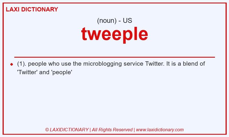 Definition tweeple in American English