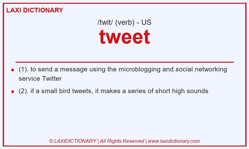 Definition tweet in American English