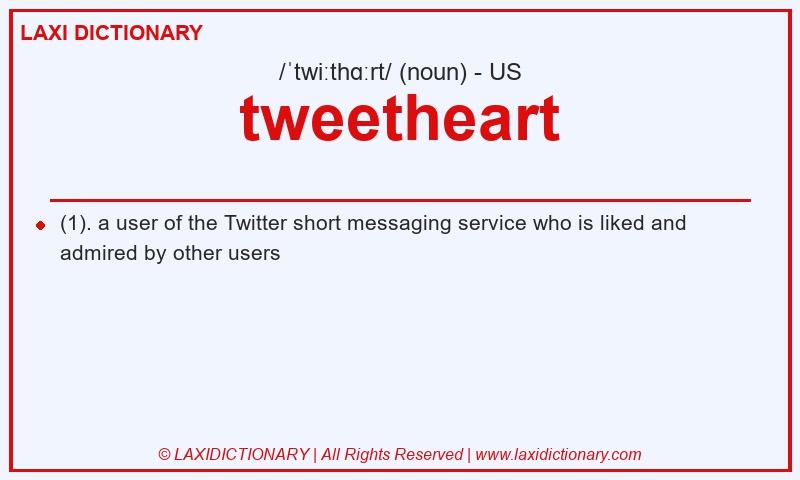 Definition tweetheart in American English