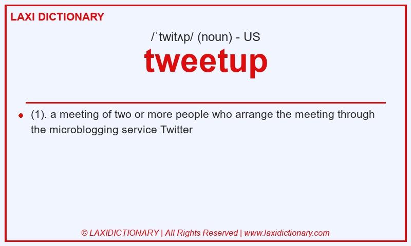Definition tweetup in American English