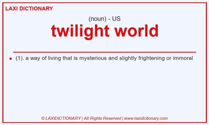 Definition twilight world in American English
